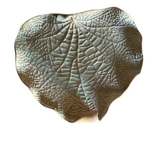 Pottery Leaf Trinket Dish
